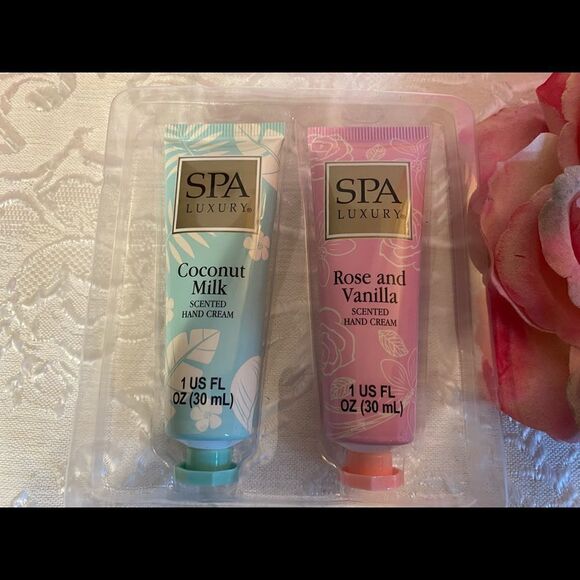 🛍Spa Luxury Hand Cream Therapy Set Rose and Vanilla & coconut Milk Scented - Picture 2 of 8